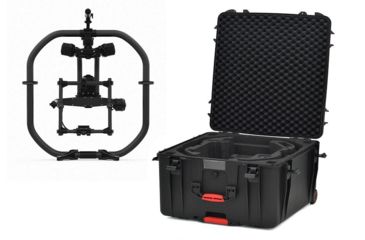 Image of HPRC Wheeled Hard Case w/ Foam for MoVI Pro FREEFLY System REV-2, Black, 26.38 x 26.65 x 15.3 in FFS-4600W-02