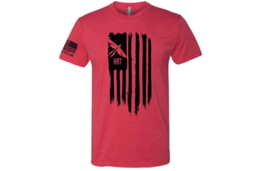 Image of HRT Tactical Gear Flag T-Shirt - Men's, Red, Extra Large, HRT-SHIRT3-XL-RD