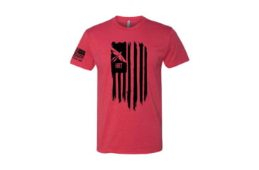 Image of HRT Tactical Gear Flag T-Shirt - Mens, Red, Small, HRT-SHIRT3-SM-RD