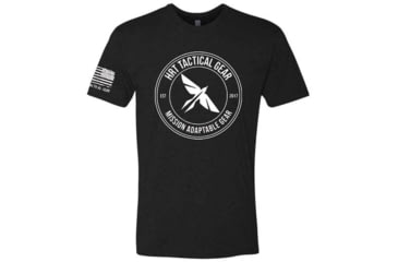 Image of HRT Tactical Gear Round Logo T-Shirt - Men's, Black, Extra Large, HRT-SHIRT2-XL-BK