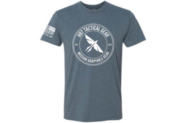 Image of HRT Tactical Gear Round Logo T-Shirt - Men's, Blue, Medium, HRT-SHIRT2-MM-BL
