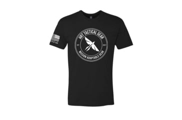 Image of HRT Tactical Gear Round Logo T-Shirt - Mens, Black, Small, HRT-SHIRT2-SM-BK