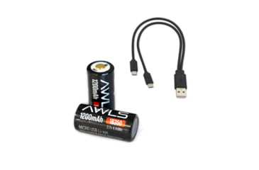 Image of HRT Tactical Gear USB 18350 Rechargeable Batteries - 2 Pack, HRT-18350C-04-AA