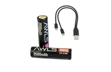 Image of HRT Tactical Gear USB 18650 Rechargeable Batteries - 2 Pack, HRT-18650C-12-AA