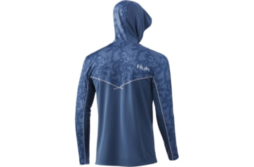 Image of HUK Performance Fishing Icon X Running Lakes Hoodie - Men's, Titanium Blue, M, H1200393-428-M