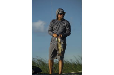 Image of HUK Performance Fishing Icon X Running Lakes Hoodie - Men's, Volcanic Ash, XXL, H1200393-013-XXL