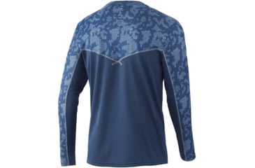 Image of HUK Performance Fishing Icon X Running Lakes L/S Shirt - Mens, Titanium Blue, XXL, H1200394-428-XXL
