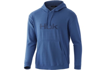 Image of HUK Performance Fishing Logo Hoodie - Mens, Titanium Blue, XL, H1300075-428-XL
