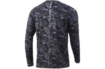Image of HUK Performance Fishing Ocean Palm Pursuit L/S Shirt - Mens, Volcanic Ash, M, H1200406-013-M