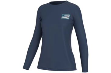 Image of HUK Performance Fishing And Bars Pursuit Long-Sleeve Shirt - Womens, Sargasso Sea, Extra Large, H6120100-409-XL