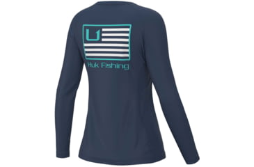 Image of HUK Performance Fishing And Bars Pursuit Long-Sleeve Shirt - Womens, Sargasso Sea, Extra Large, H6120100-409-XL