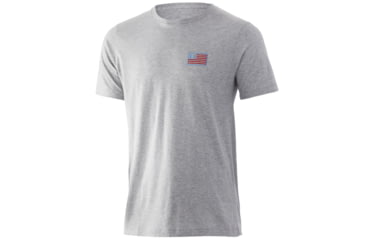 Image of HUK Performance Fishing And Bars Tee - Kids, Heather Grey, YM, H7100042-033-YM