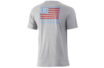 Image of HUK Performance Fishing And Bars Tee - Kids, Heather Grey, YM, H7100042-033-YM