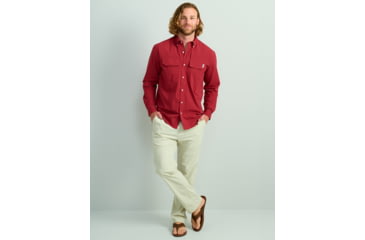 Image of HUK Performance Fishing Creekbed Long Sleeve Shirt - Mens, Scarlet Blaze, 3XL, H1500184-621-XXXL