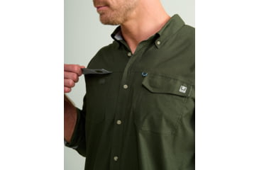 Image of HUK Performance Fishing Hawser Heather Flannel - Mens, Cyprs Lnd Hthr, 2XL, H1500208-378-XXL