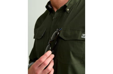 Image of HUK Performance Fishing Hawser Heather Flannel - Mens, Cyprs Lnd Hthr, 2XL, H1500208-378-XXL