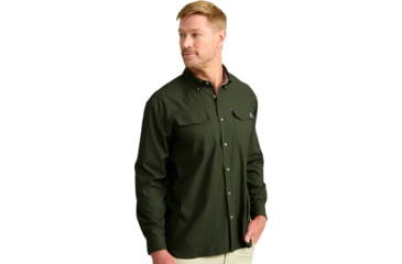 Image of HUK Performance Fishing Hawser Heather Flannel - Mens, Cyprs Lnd Hthr, 2XL, H1500208-378-XXL