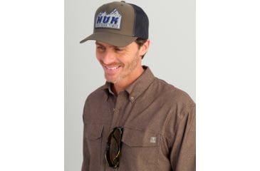 Image of HUK Performance Fishing Hawser Heather Flannel - Mens, Pluff Mud Hthr, Small, H1500208-203-S