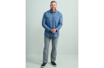 Image of HUK Performance Fishing Hawser Heather Flannel - Mens, Quiet Hrbr Hthr, Extra Large, H1500208-509-XL