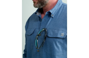 Image of HUK Performance Fishing Hawser Heather Flannel - Mens, Quiet Hrbr Hthr, Extra Large, H1500208-509-XL