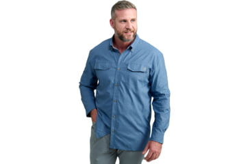 Image of HUK Performance Fishing Hawser Heather Flannel - Mens, Quiet Hrbr Hthr, Extra Large, H1500208-509-XL