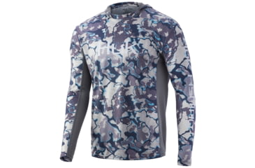 Image of HUK Performance Fishing HUK Icon X Camo Hoodie - Men's, Ocean Tally Cam, Small, H1200153-975-S