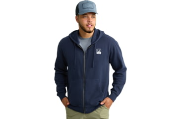 Image of HUK Performance Fishing HukD Up Logo Full Zip Hoodie - Mens, Naval Academy, Large, H1300089-413-L