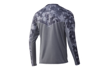 Image of HUK Performance Fishing Icon X KC Refraction Camo Long Sleeve Shirt - Men's, Storm, Extra Large, H1200285-039-XL