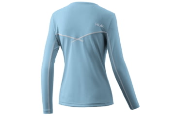 Image of HUK Performance Fishing Icon X Long Sleeve Top - Womens, Ice Blue, Extra Small, H6120018-450-XS