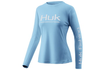 Image of HUK Performance Fishing Icon X Long Sleeve Top - Womens, Ice Blue, Extra Small, H6120018-450-XS
