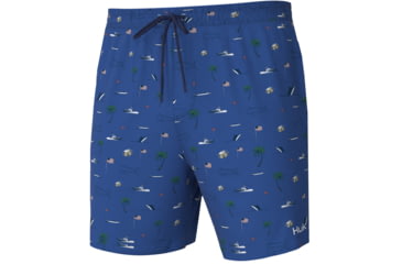Image of HUK Performance Fishing KC Fish Beach Freedom Pursuit Volley Short - Mens, Set Sail, M, H2000214-489-M