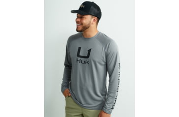 Image of HUK Performance Fishing KC Icon Graphic Long Shirt - Mens, Night Owl, 2XL, H1200629-016-XXL