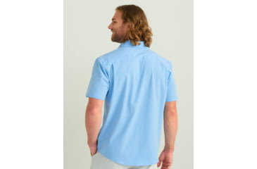 Image of HUK Performance Fishing Kona Solid Short Sleeve Shirt - Mens, Marolina Blue, Small, H1500154-420-S