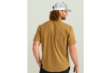 Image of HUK Performance Fishing Kona Solid Short Sleeve Shirt - Mens, Sand Piper, Large, H1500154-217-L