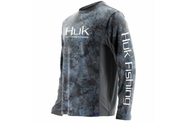 Image of HUK Performance Fishing Mens Icon Camo Long Sleeve Top, SubPhantis Glacier, Extra Large, H1200143-095-XL