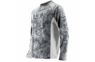 Image of HUK Performance Fishing Mens Icon Camo Long Sleeve Top, SubPhantis SubZero, Medium, H1200143-185-M