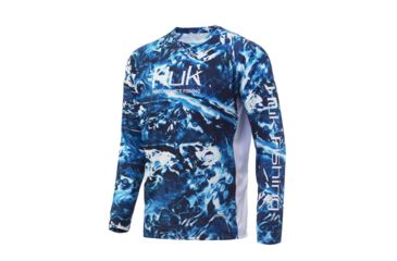 Image of HUK Performance Fishing Mossy Oak Pursuit Long Sleeve Graphic T-Shirt - Mens, Mossy Oak Hydro Sailfish, Large, H1200228-488-L
