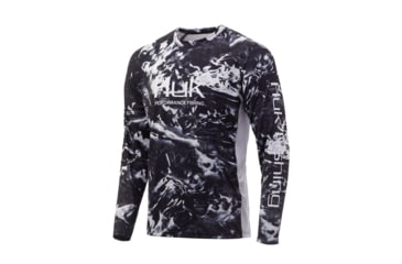 Image of HUK Performance Fishing Mossy Oak Pursuit Long Sleeve - Mens, Mossy Oak Hydro Blackwater, Extra Large, H1200228-078-XL