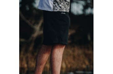 Image of HUK Performance Fishing Next Level Shorts - Mens, Black, Small, Inseam 10.5 in, H2000011-001-S