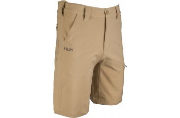 Image of HUK Performance Fishing Next Level Shorts - Men's, Khaki, Small, Inseam 10.5 in, H2000011KHKS