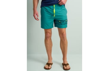 Image of HUK Performance Fishing Pursuit Graphic Volley Shorts - Mens, Storm Blue, 2XL, H2000228-394-XXL