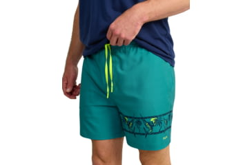 Image of HUK Performance Fishing Pursuit Graphic Volley Shorts - Mens, Storm Blue, 2XL, H2000228-394-XXL