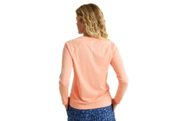 Image of HUK Performance Fishing Pursuit Heather Crew LS - Womens, Pch Nectar Hthr, Medium, H6120125-827-M
