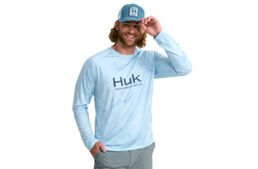 Image of HUK Performance Fishing Pursuit Mossy Oak Printed LS Crew - Mens, Moe Cw Artic, 3XL, H1200610-943-XXXL
