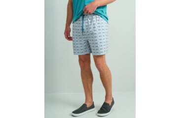 Image of HUK Performance Fishing Pursuit Volley All Over Print Shorts - Mens, Harbor Mist, Small, H2000227-034-S