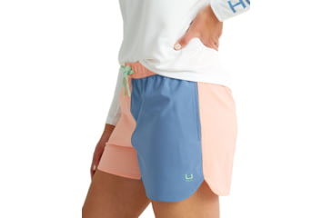 Image of HUK Performance Fishing Pursuit Volley Segment Short - Womens, Peach Nectar, M, H6200065-824-M
