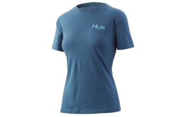 Image of HUK Performance Fishing Shield Crew - Womens, Deep Lake Heather, Extra Small, H6100055-449-XS