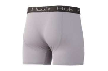 Image of HUK Performance Fishing Solid Boxer Brief - Men's, Overcast Grey, Medium, H5000037-032-M