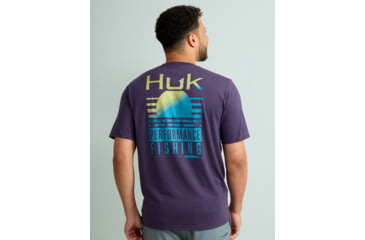 Image of HUK Performance Fishing Sunsirse Stripe Tee - Mens, Mysterioso, 2XL, H1000516-508-XXL