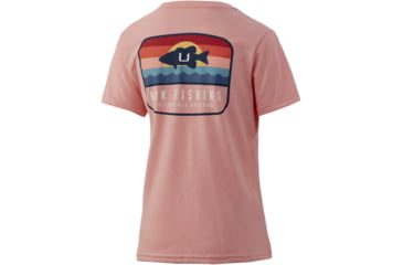 Image of HUK Performance Fishing Suntsent Bass V-Neck Tee - Womens, Desert Flower Heather, S, H6100070-689-S
